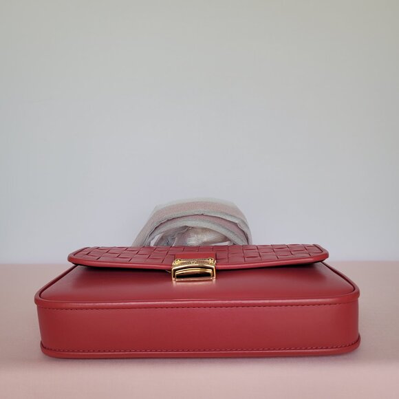 MICHAEL KORS Bradshaw Woven Smooth Leather Convertible Bag-Lt Berry Sorbet ⭐ - Picture 9 of 16